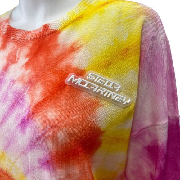 $825 NWT Stella McCartney 2021 Multi Splatter Tie Dye Sweater Pullover IT 48/12 - Picture 3 of 9